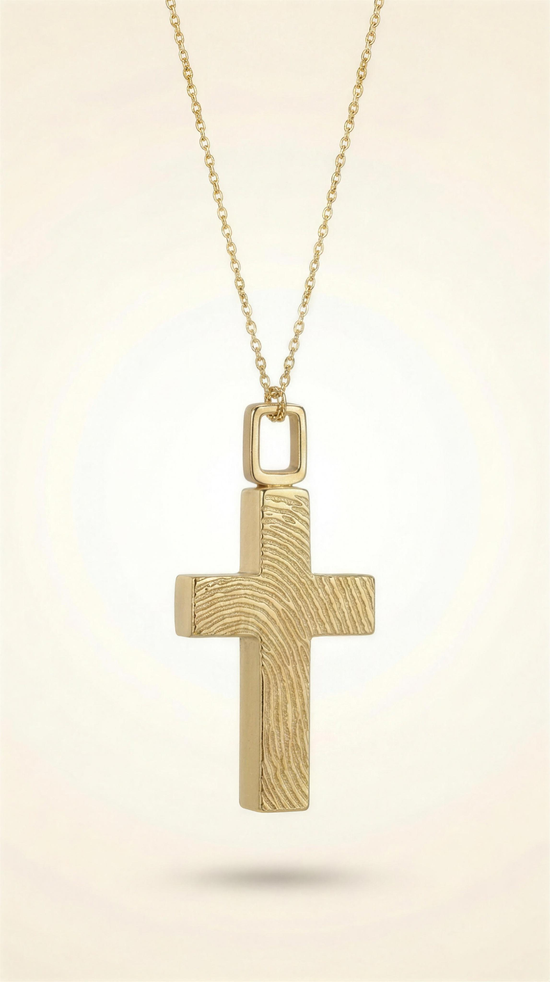 Cross Urn Pendant – Gold-Plated