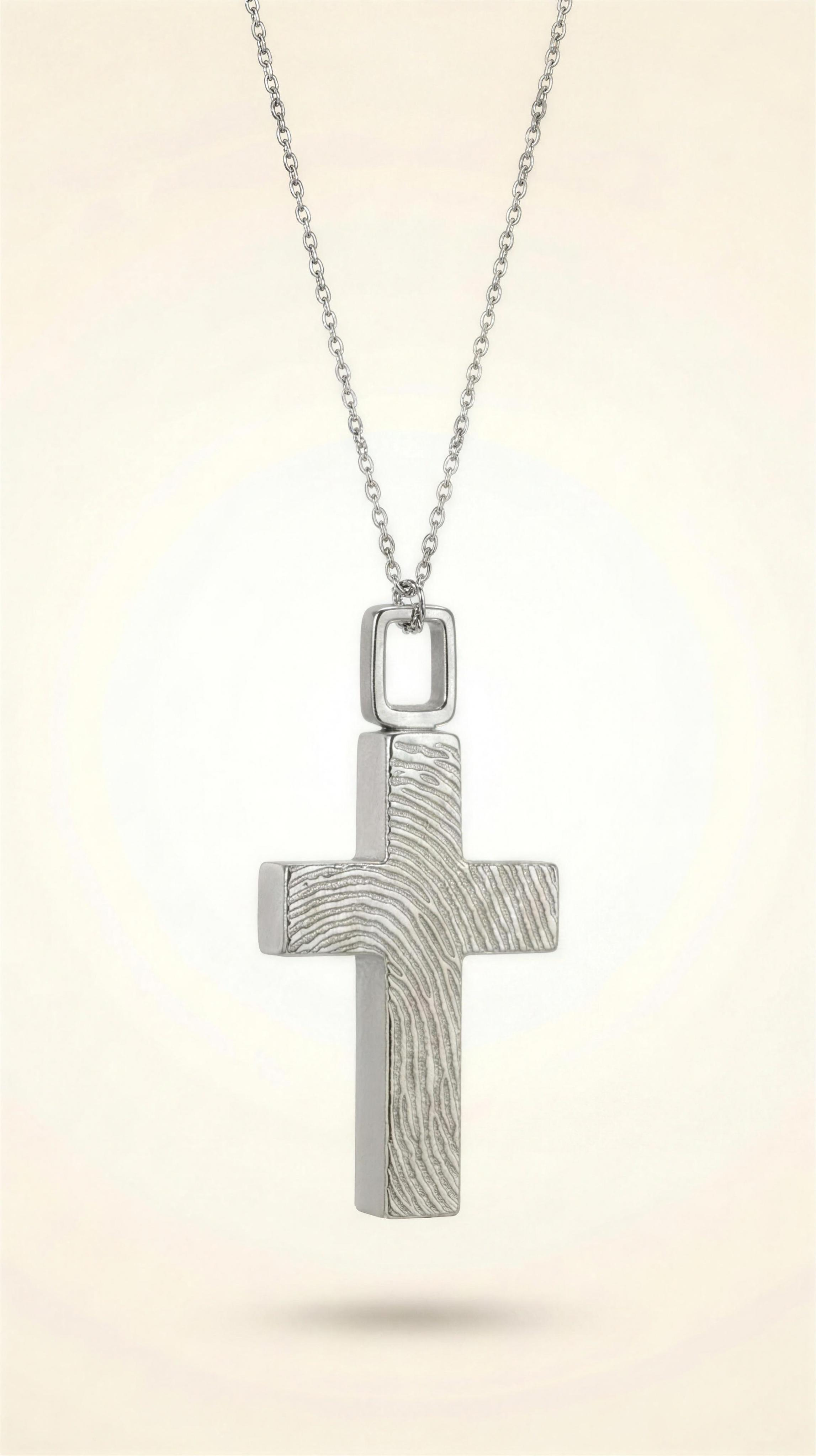 Cross Urn Pendant – Silver
