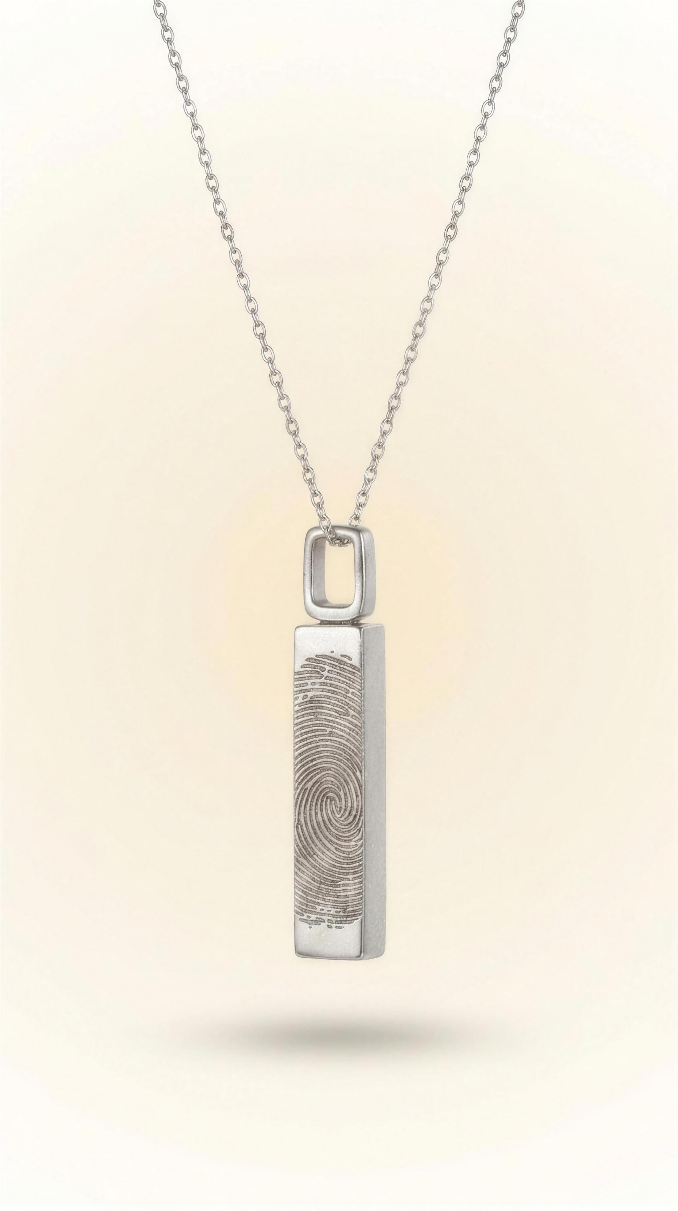 Bar Urn Pendant – Silver