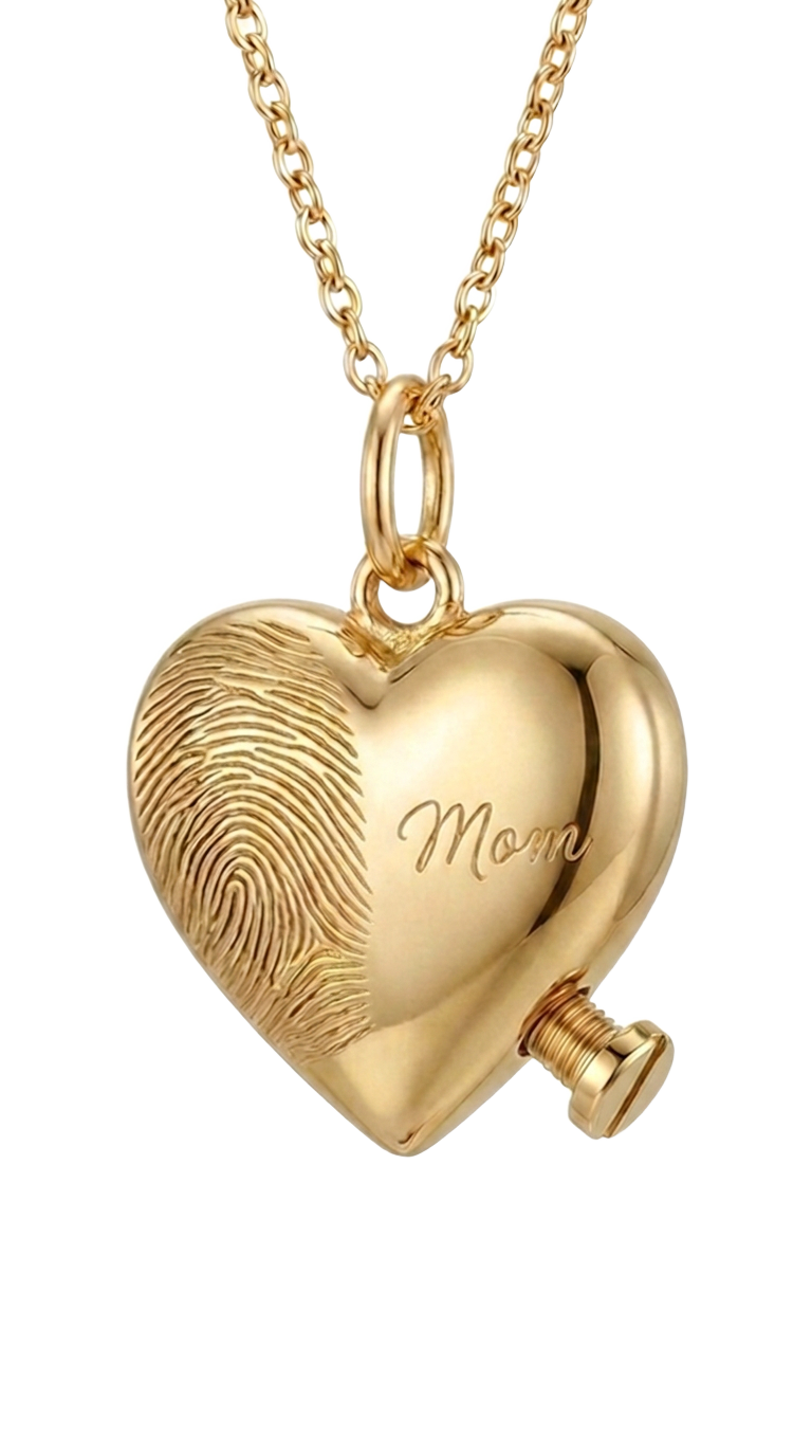 Heart Urn Pendant – Gold-Plated