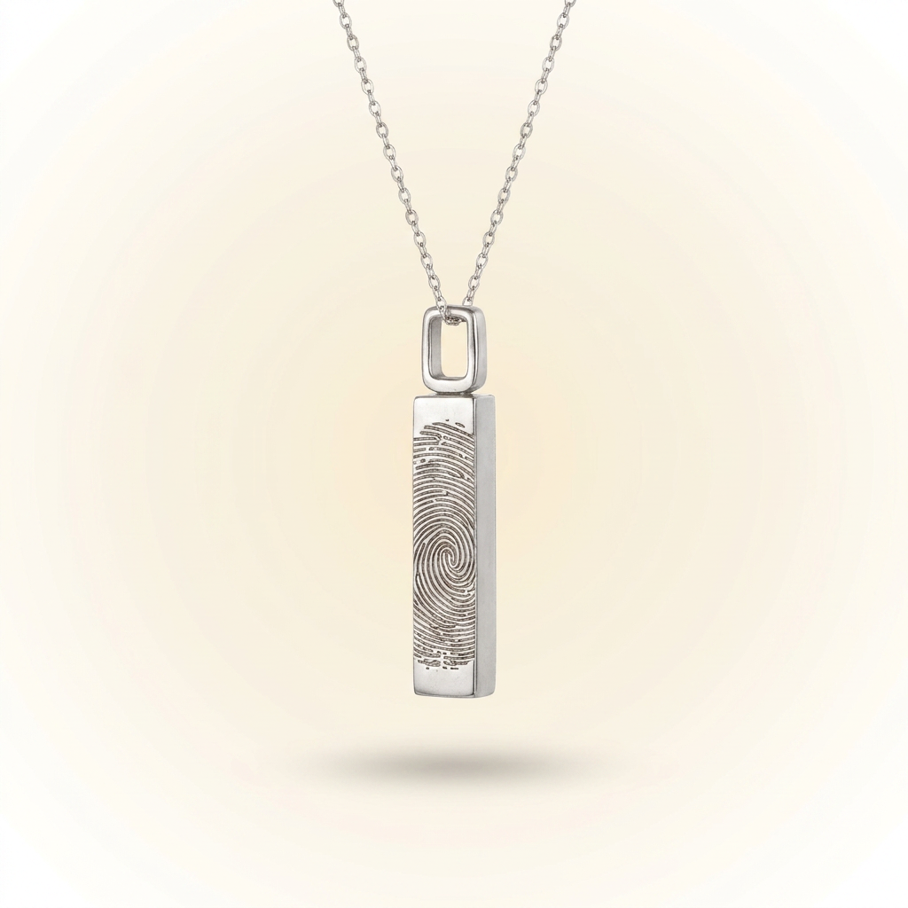 Bar Urn Pendant – Silver
