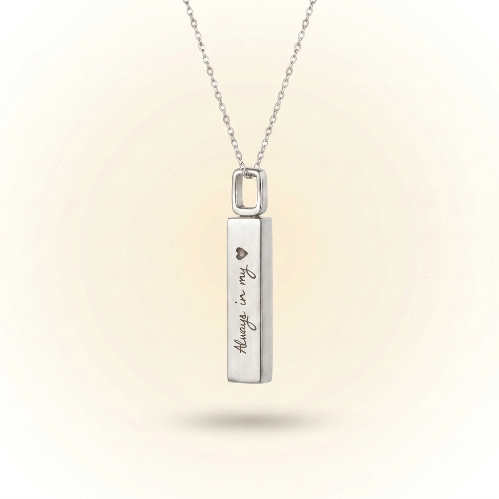Bar Urn Pendant – Silver