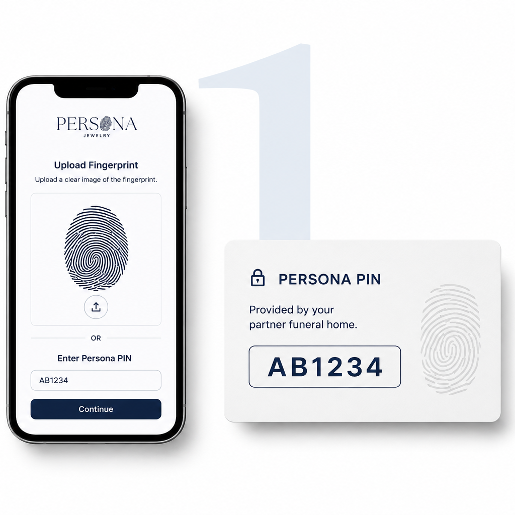 1. Upload a Fingerprint or Enter Your Persona PIN