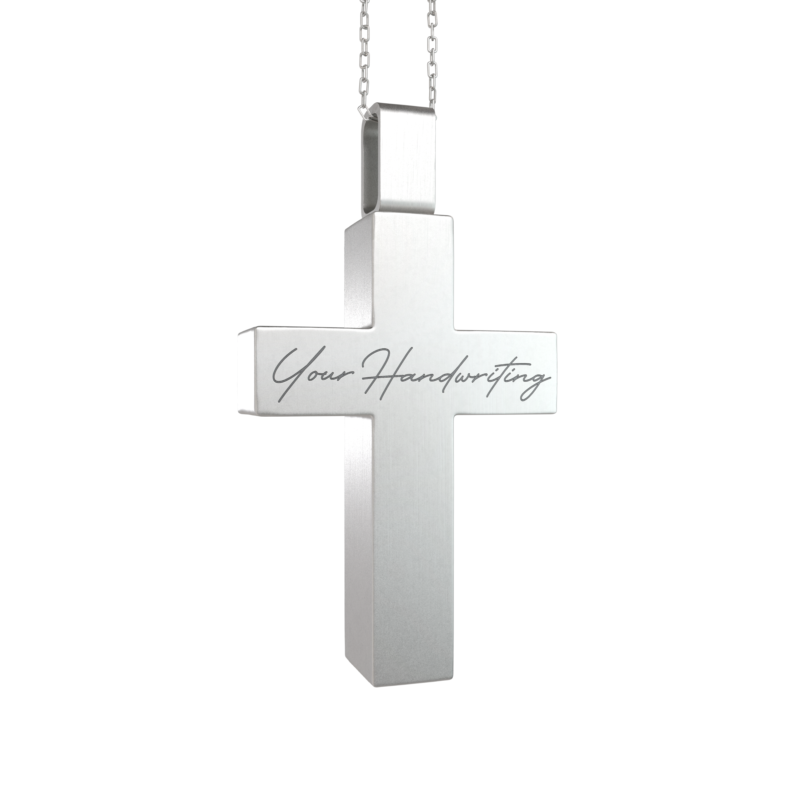 Silver Cross Urn Pendant