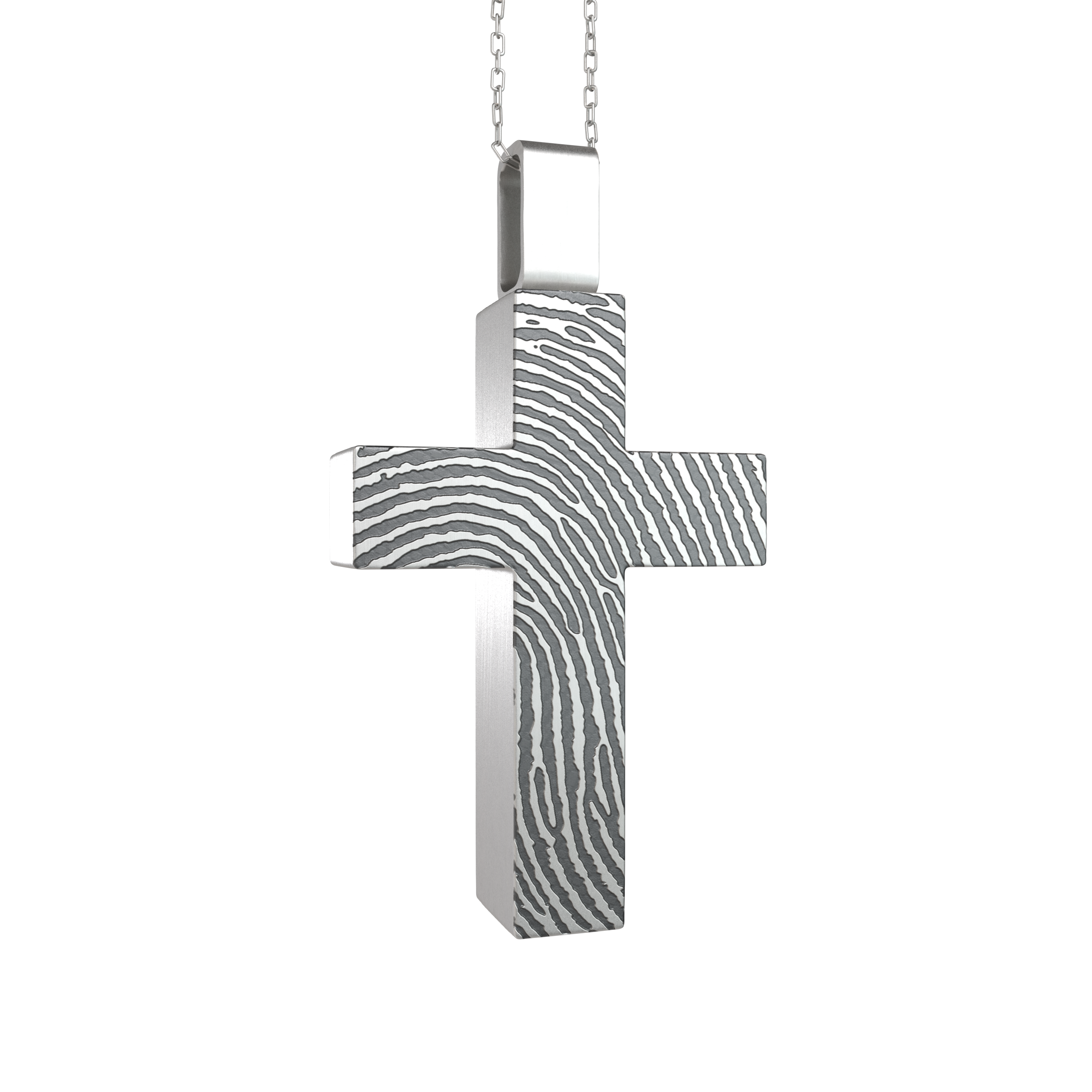 Silver Cross Urn Pendant