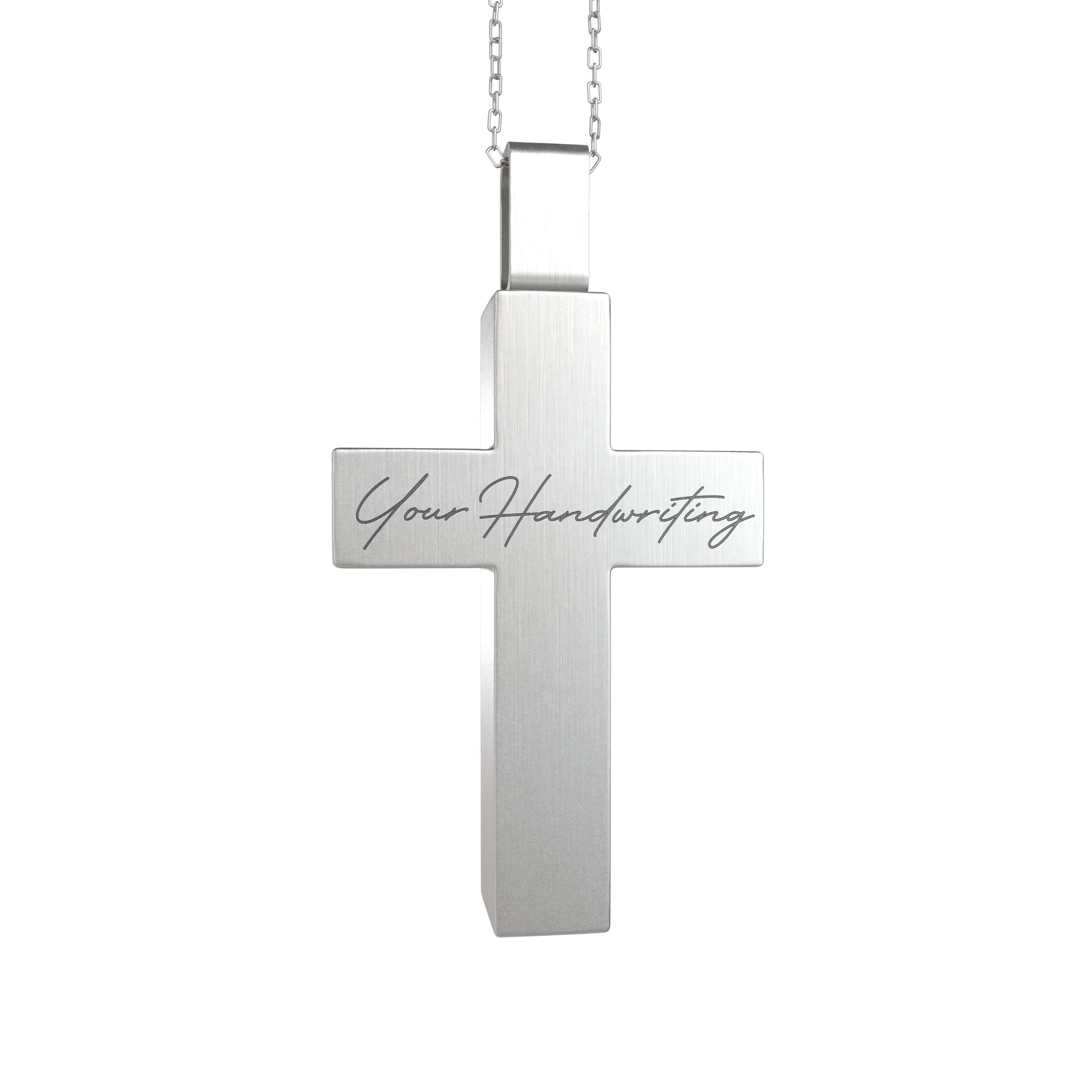 Silver Cross Urn Pendant