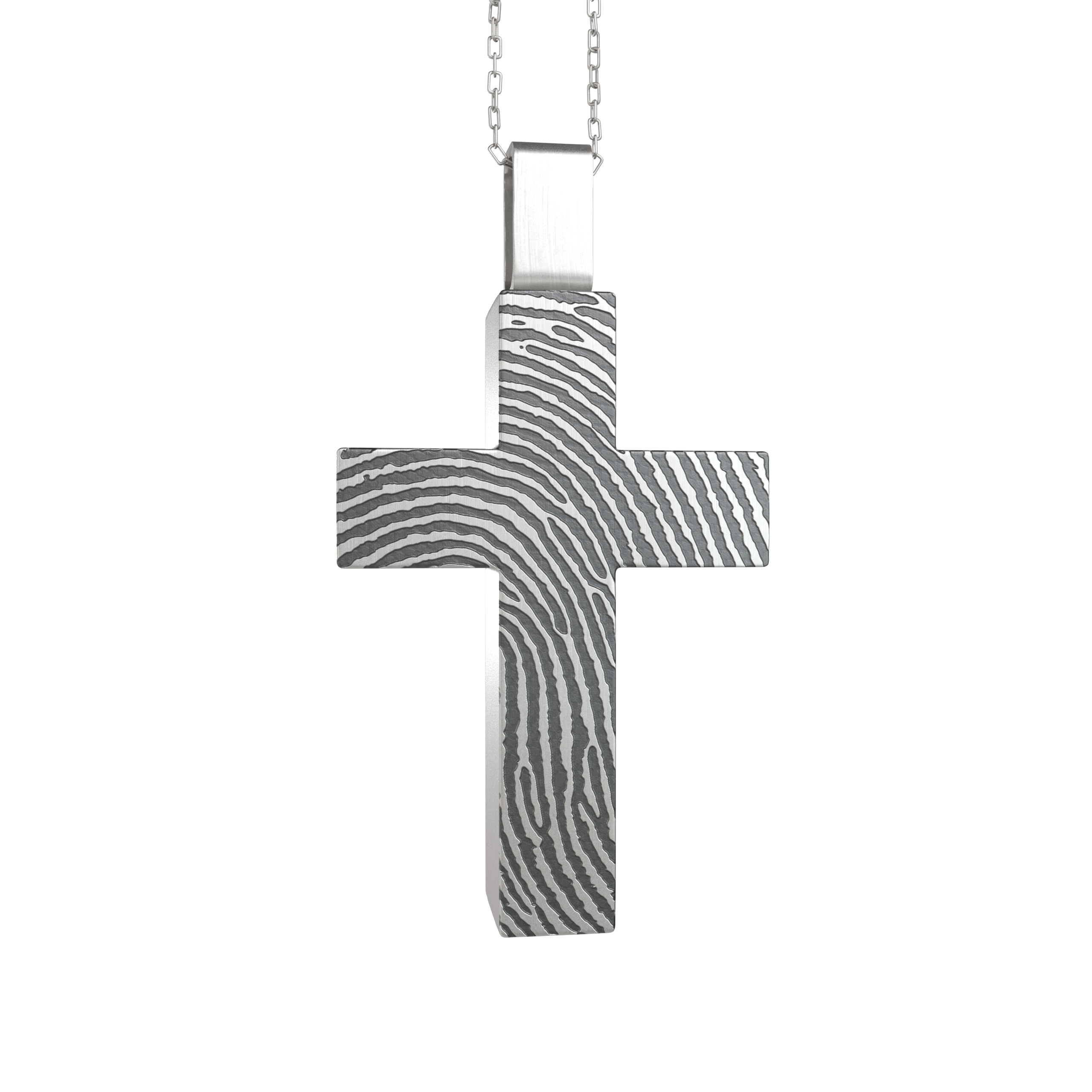 Silver Cross Urn Pendant