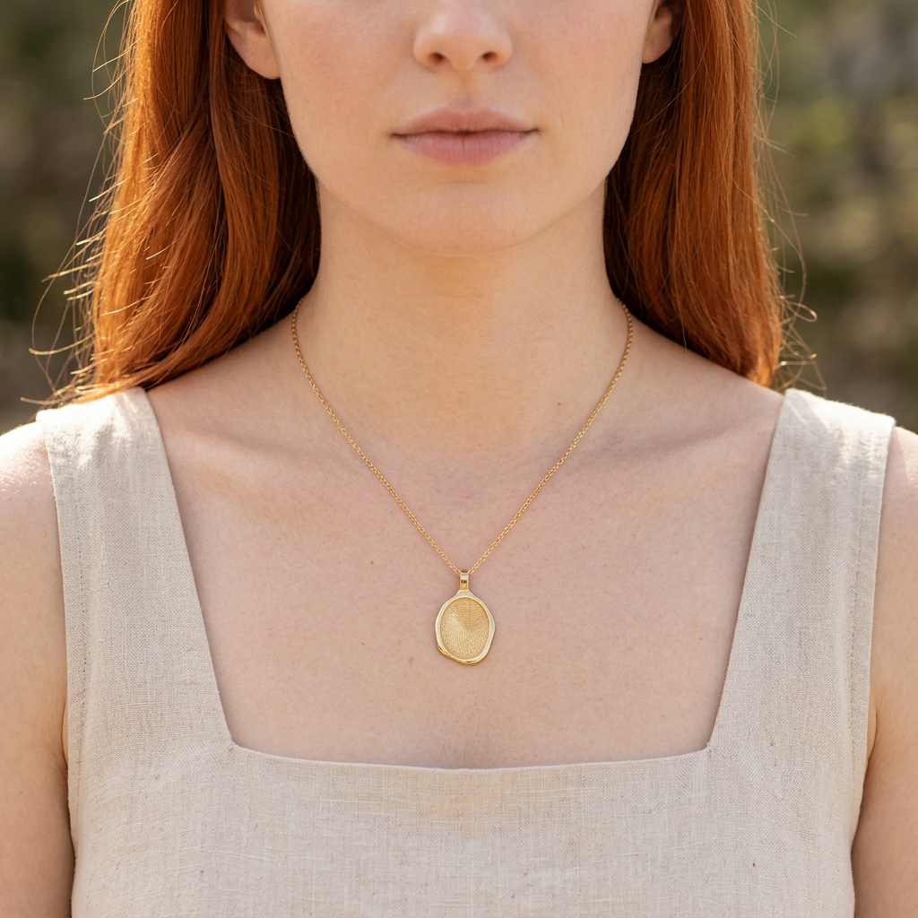 Large Retro Seal Pendant