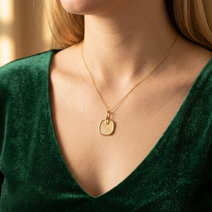 Pure Square Pendant – Gold-Plated