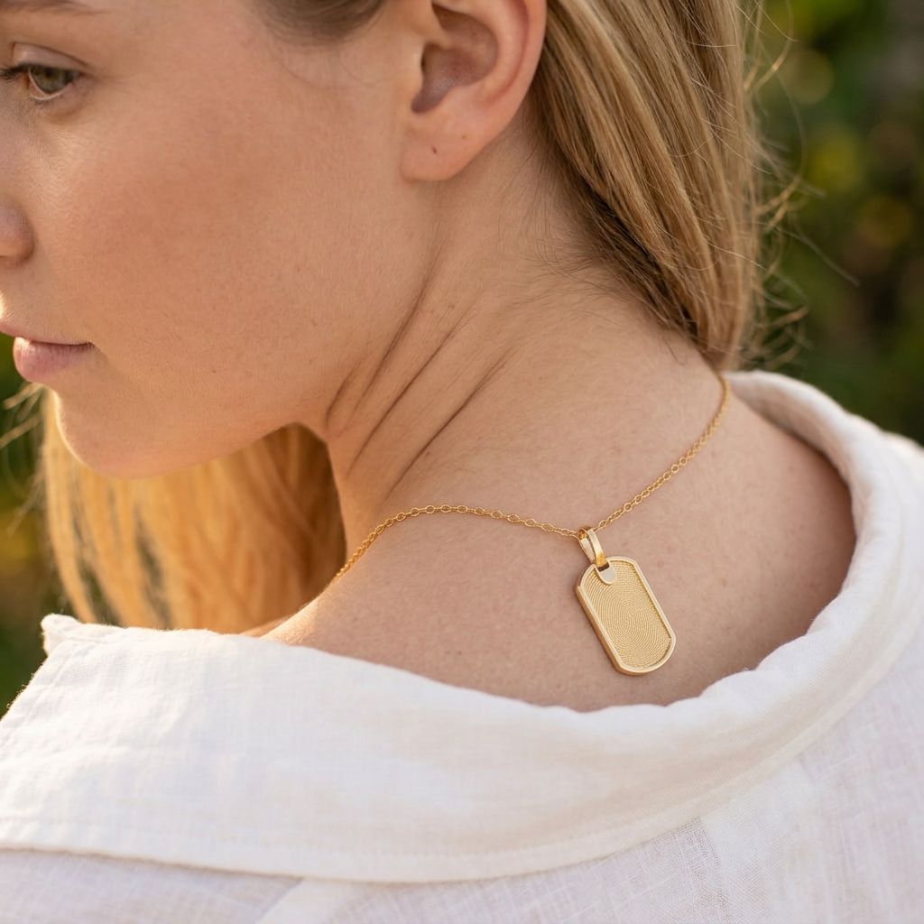 Gold Pure Dog Tag Pendant