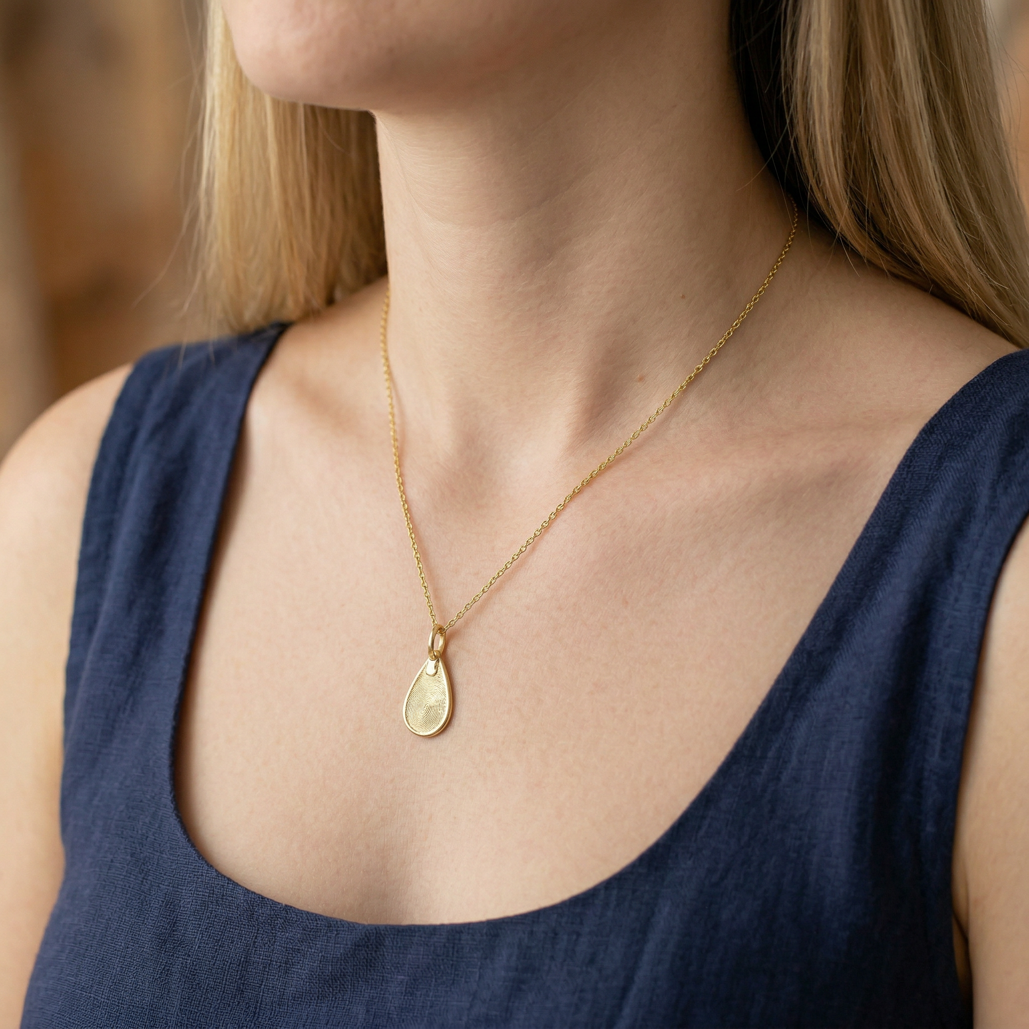 Pure Teardrop Pendant – Gold-Plated