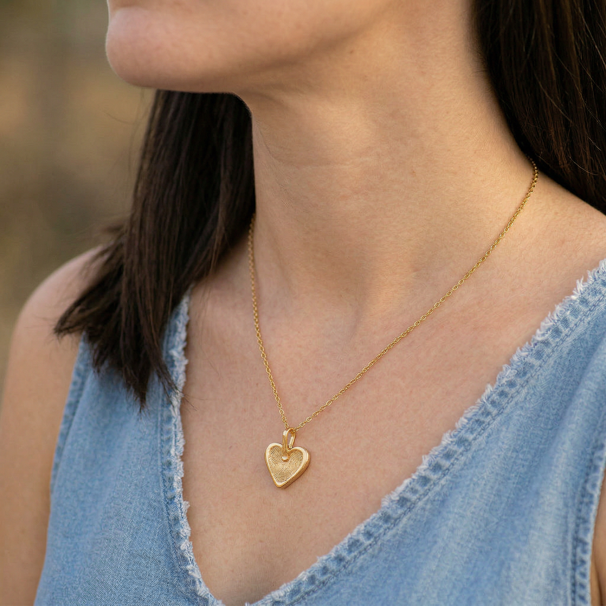 Seal Heart Pendant – Gold-Plated