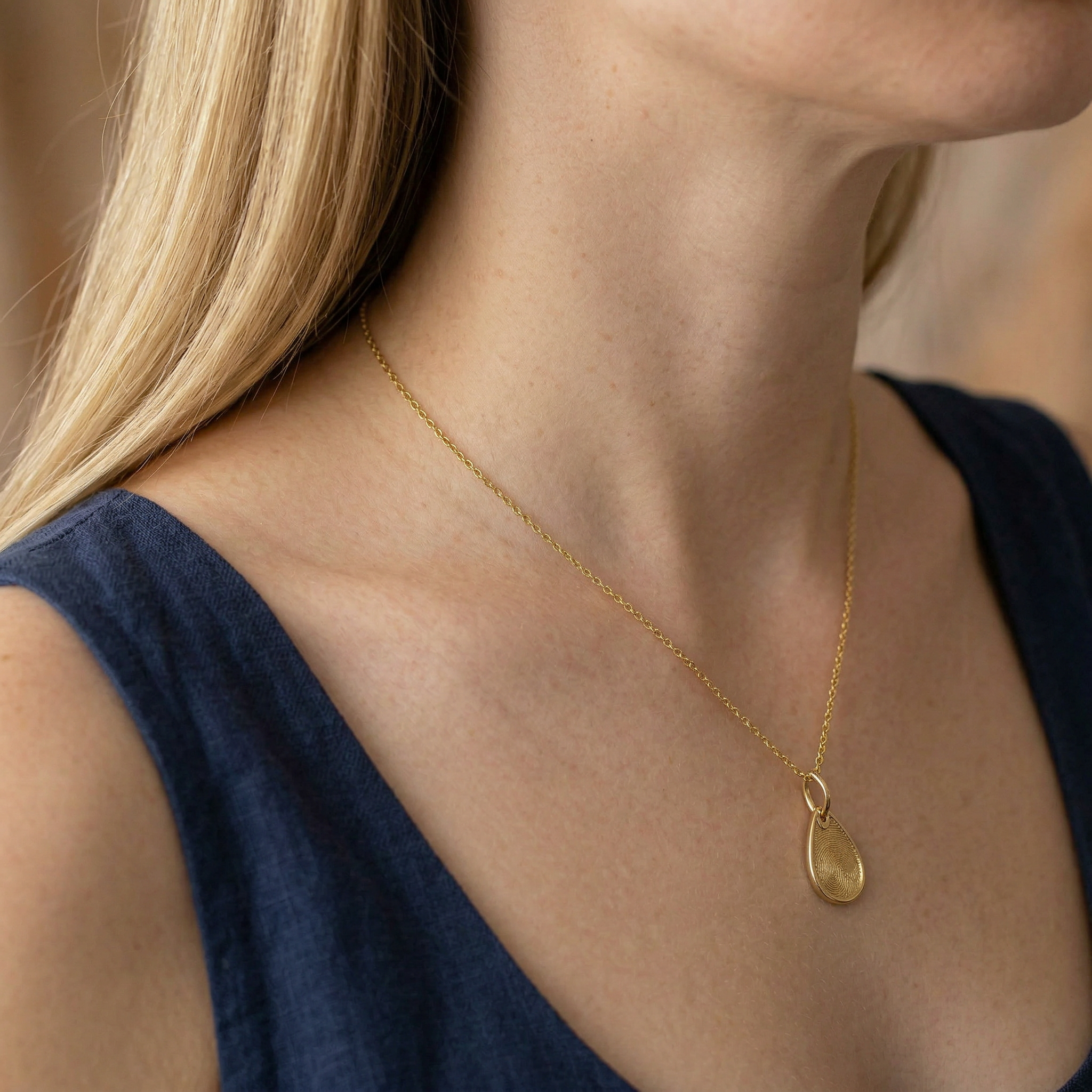 Pure Teardrop Pendant – Gold-Plated