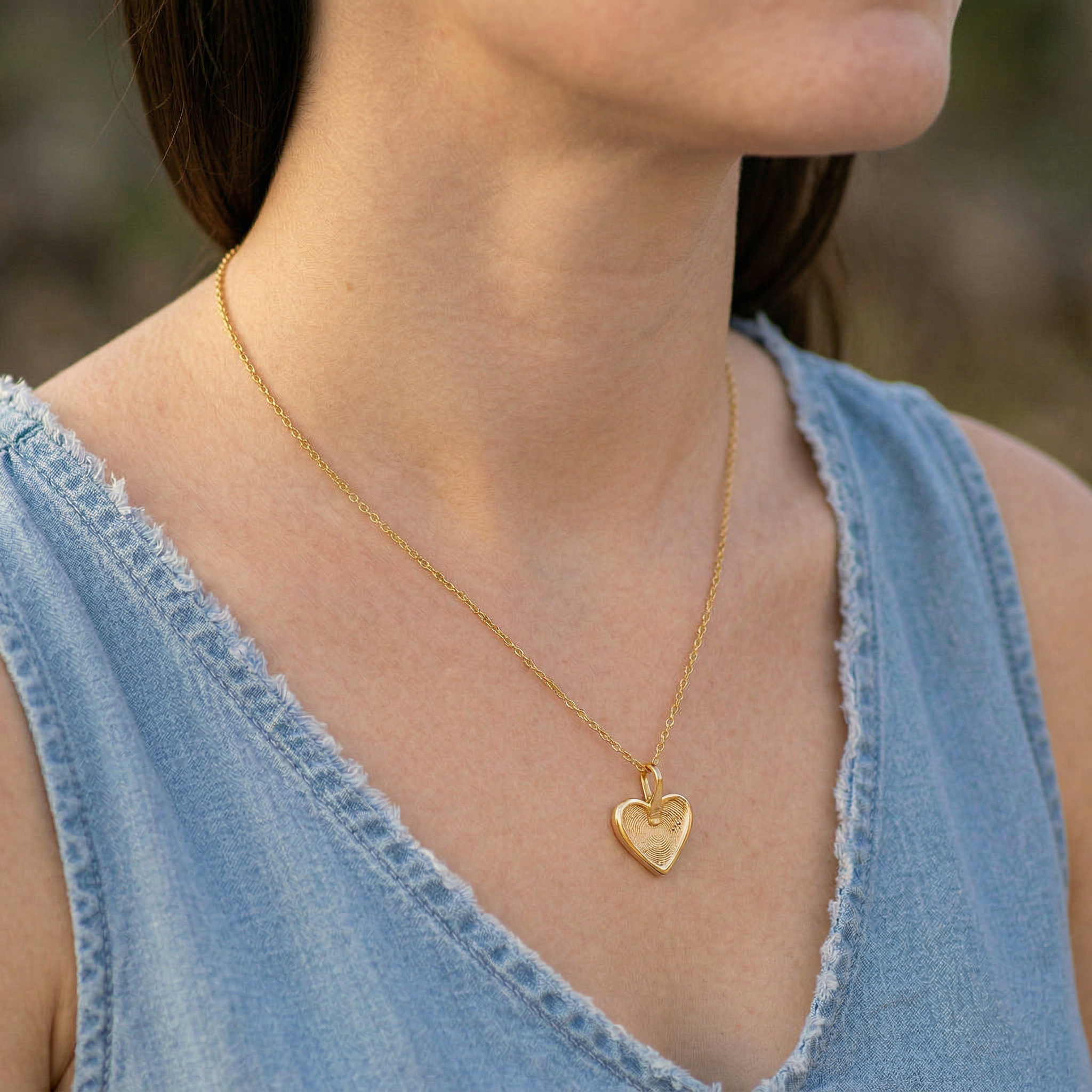 Seal Heart Pendant – Gold-Plated