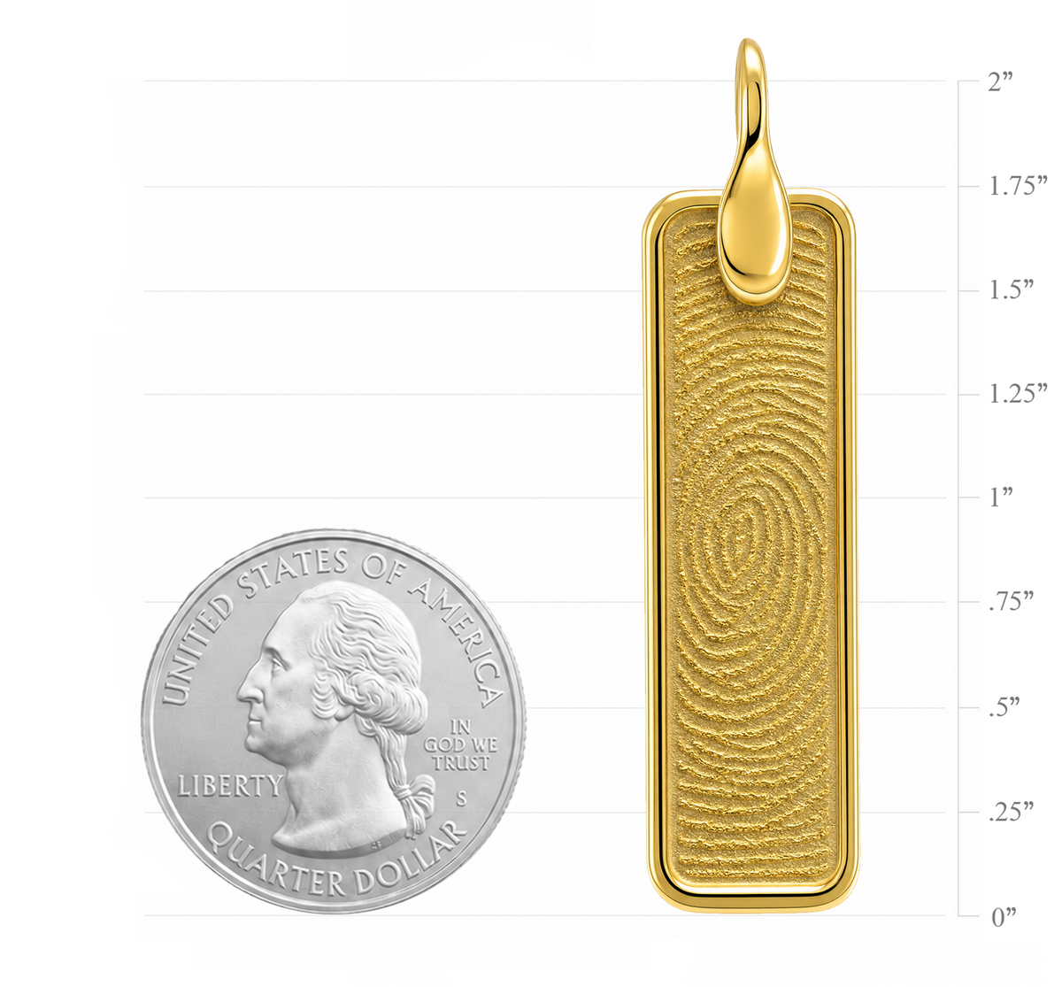 Pure Vertical Bar Pendant – Gold-Plated