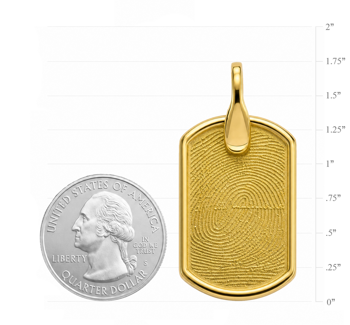 Pure Dog Tag Pendant – Gold-Plated