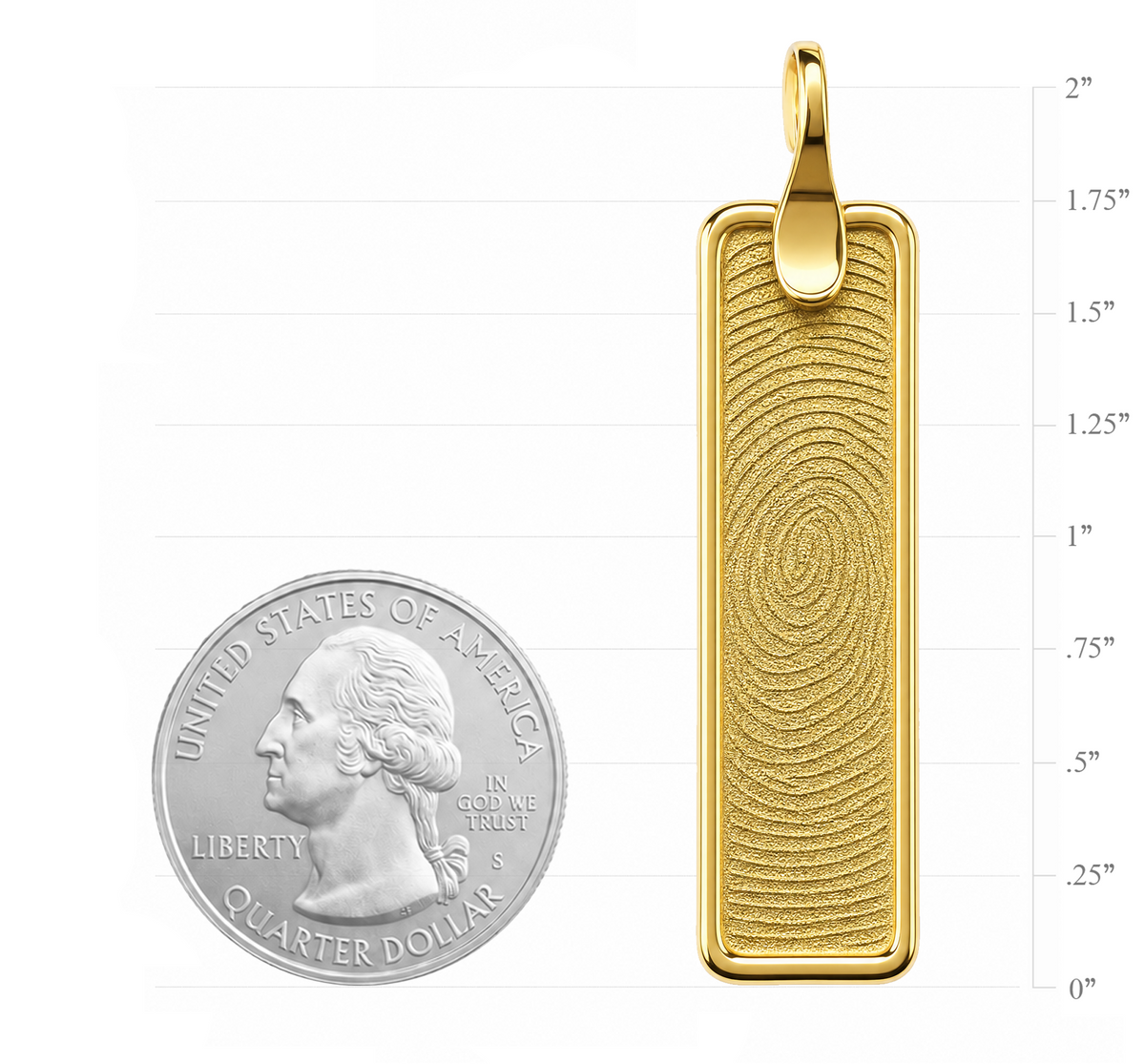 Seal Vertical Bar Necklace – Gold-Plated
