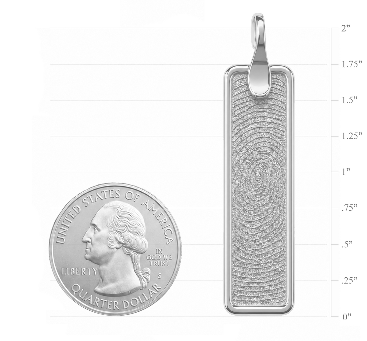 Seal Vertical Bar Necklace – Silver