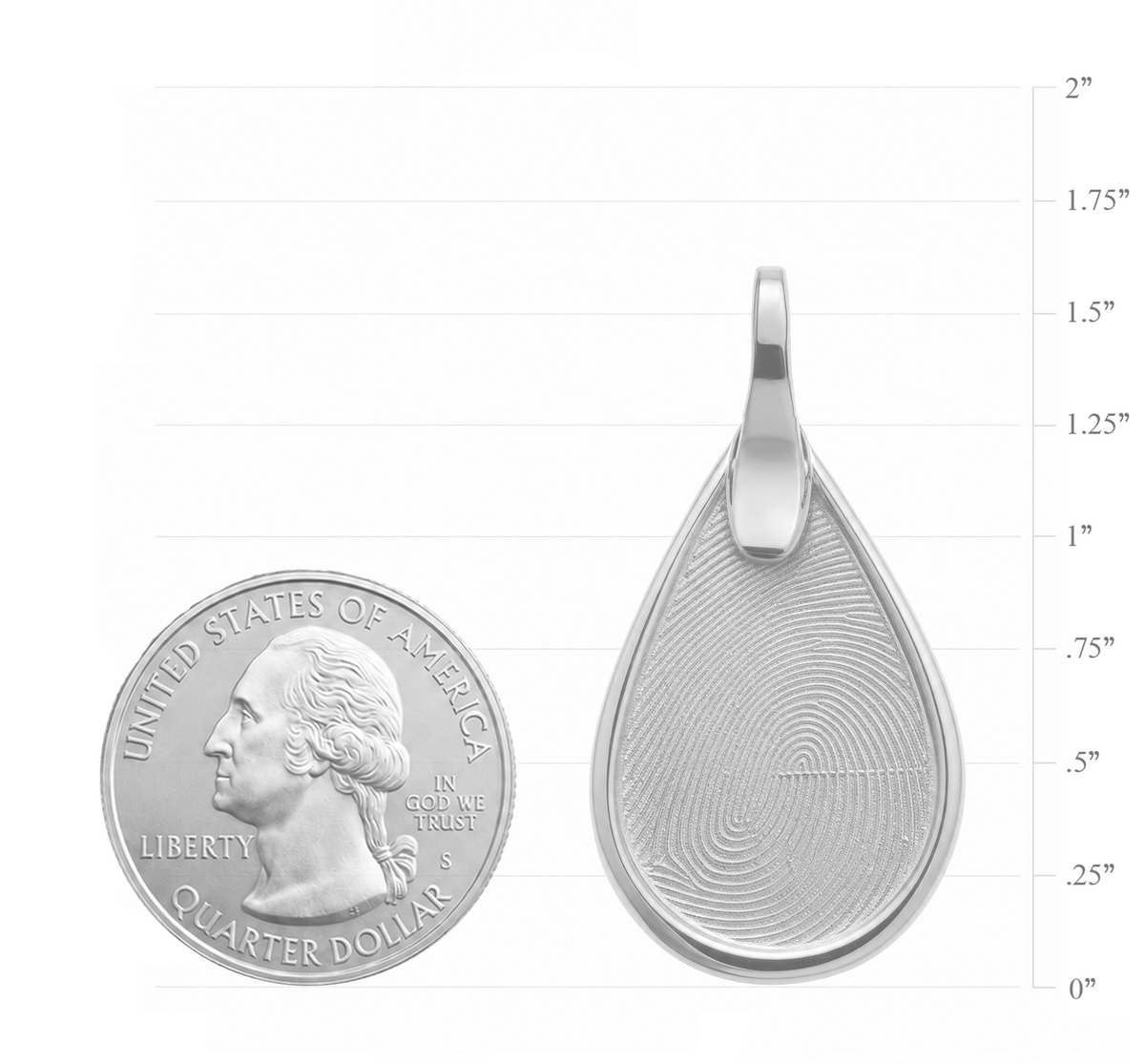 Seal Teardrop Necklace – Silver
