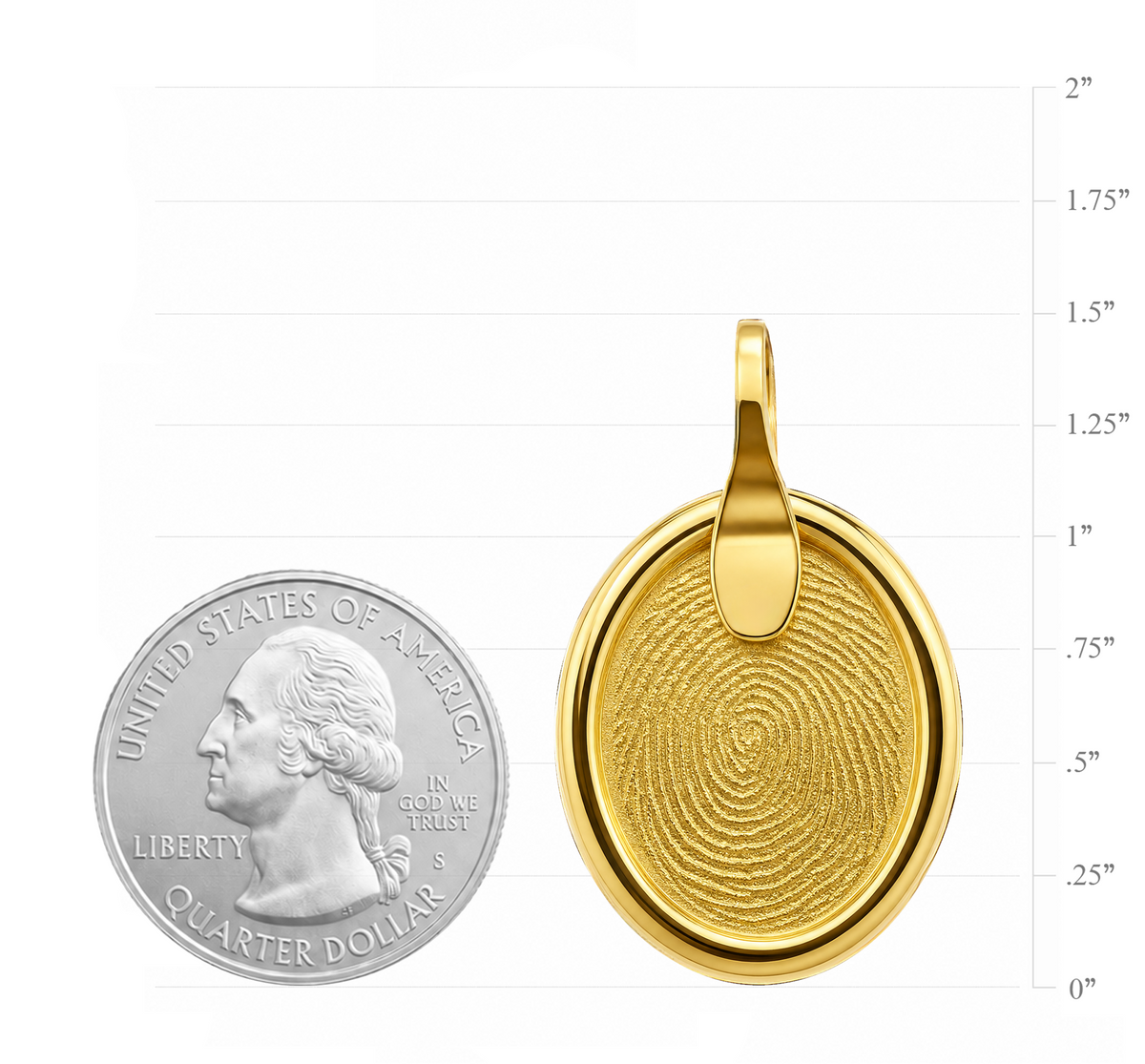 Seal Oval Pendant – Gold-Plated