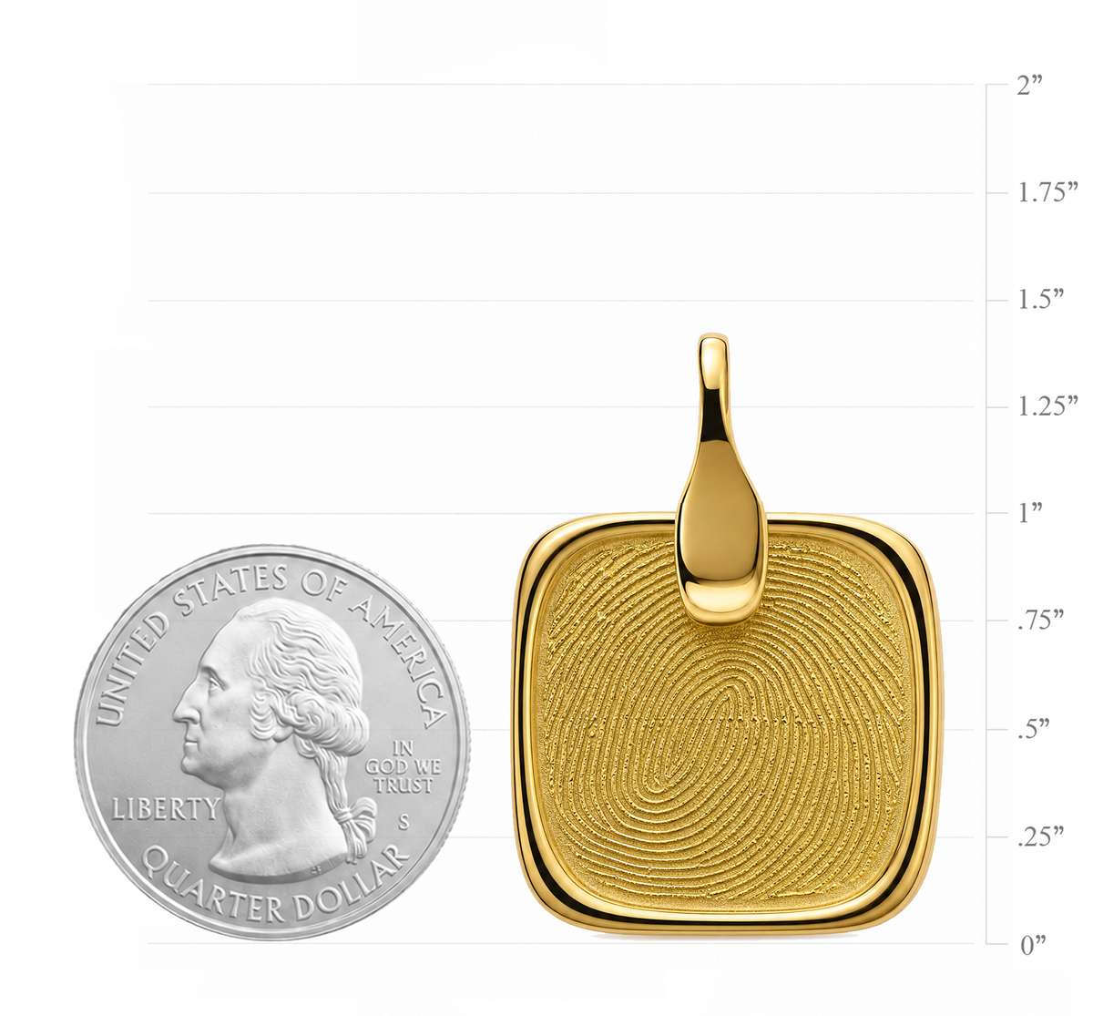 Seal Square Necklace – Gold-Plated