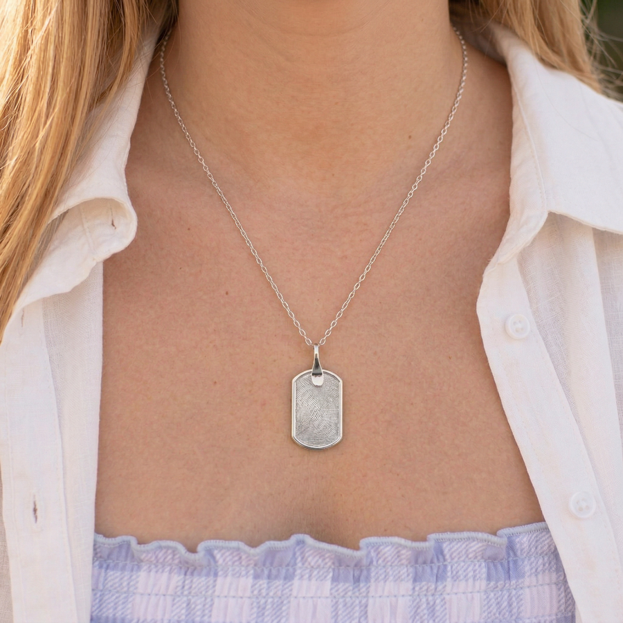 Pure Dog Tag Pendant – Silver