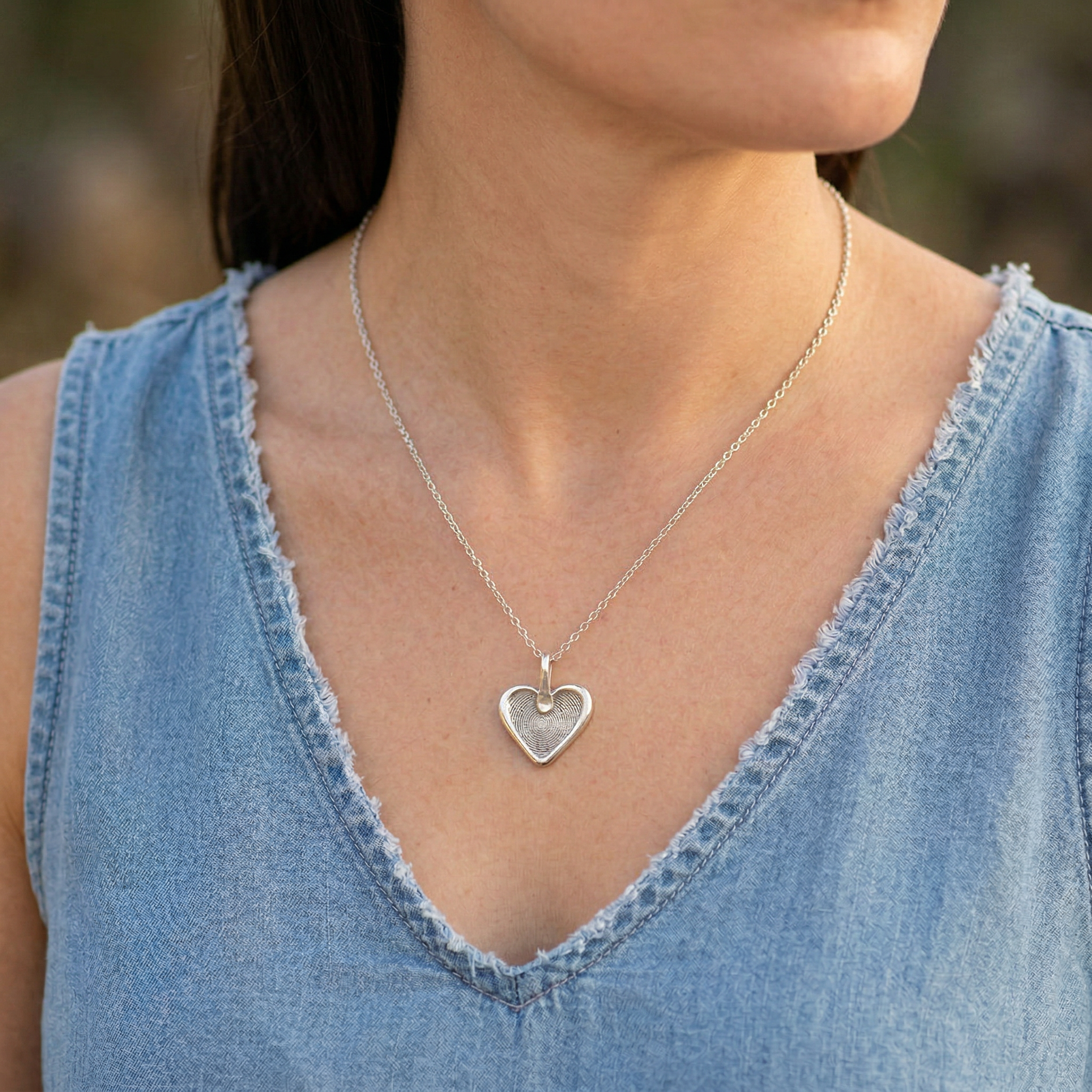 Silver Seal Heart Pendant