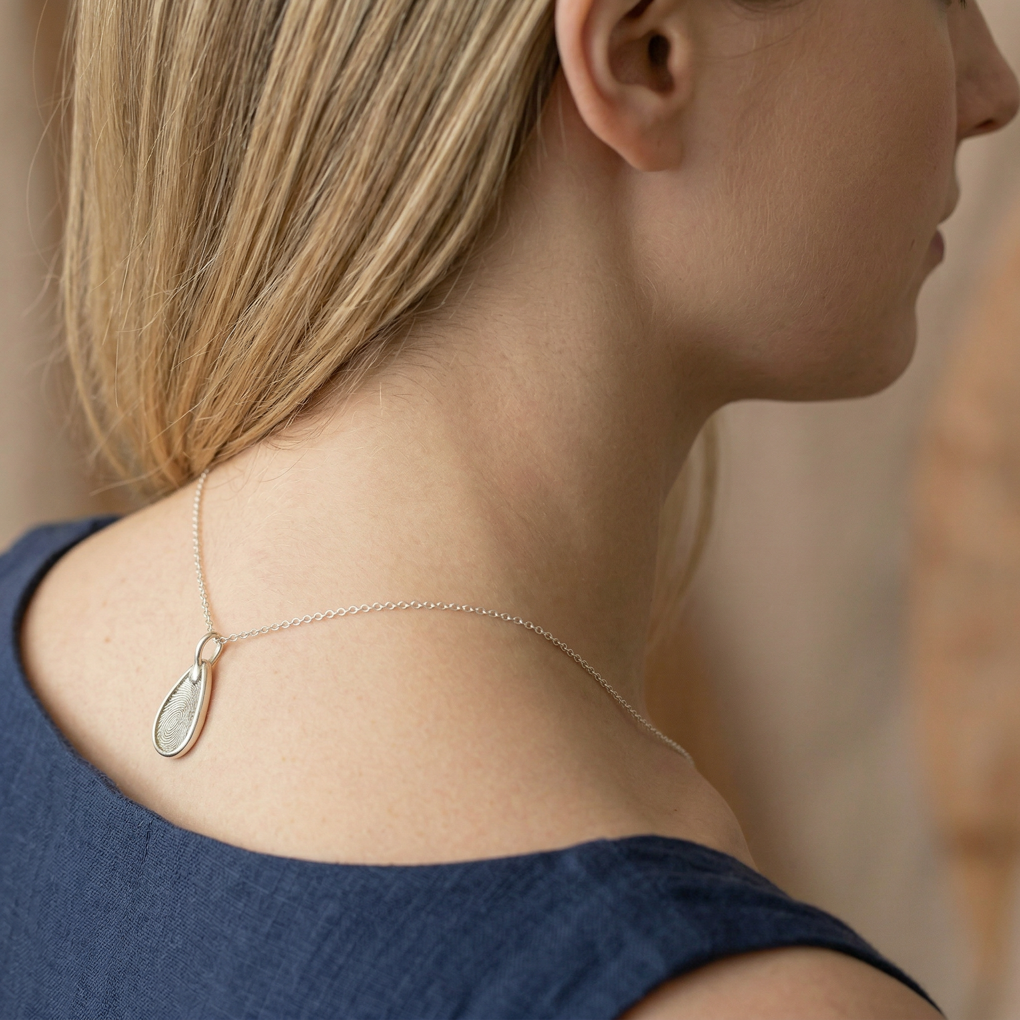 Silver Pure Tear Drop Pendant