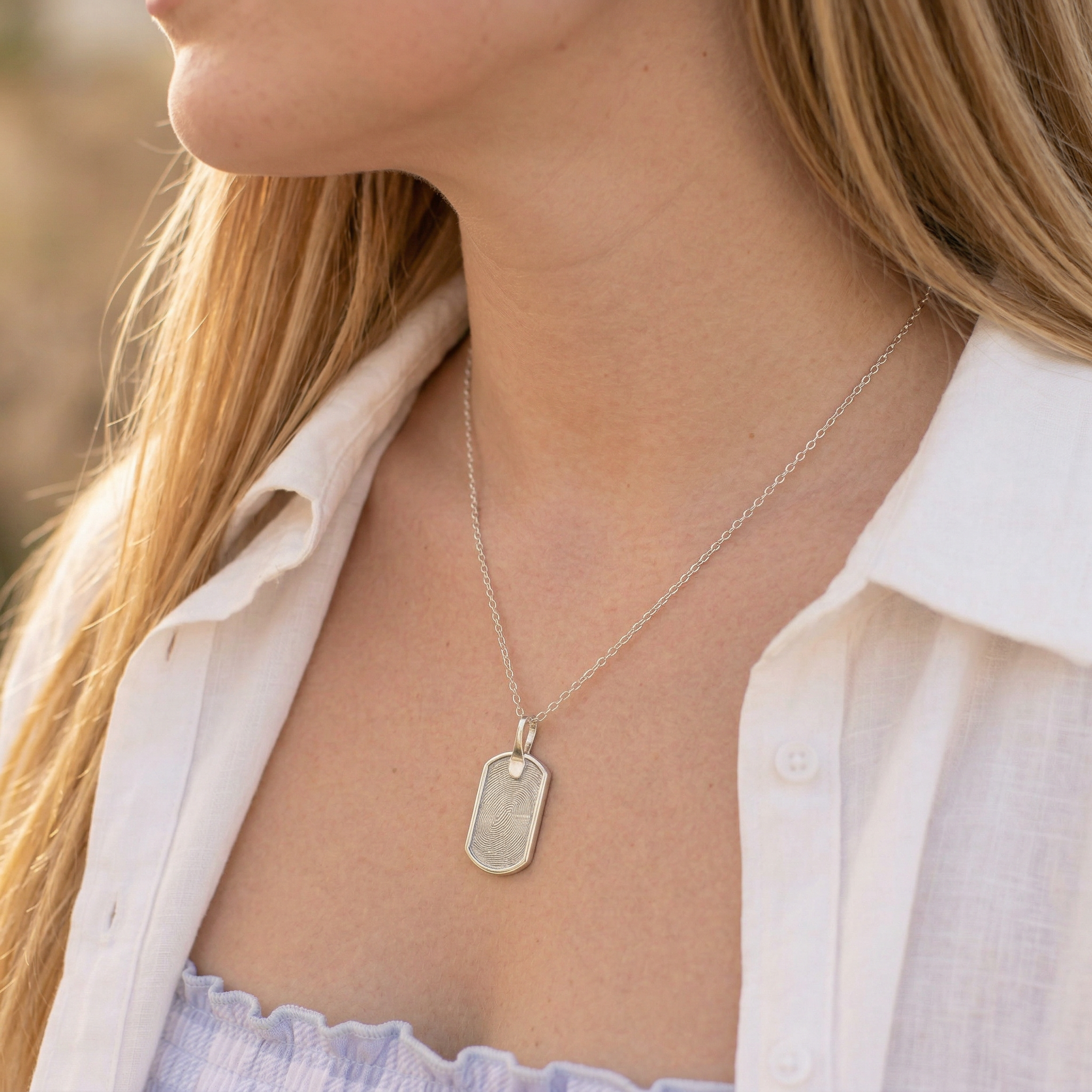 Pure Dog Tag Pendant – Silver