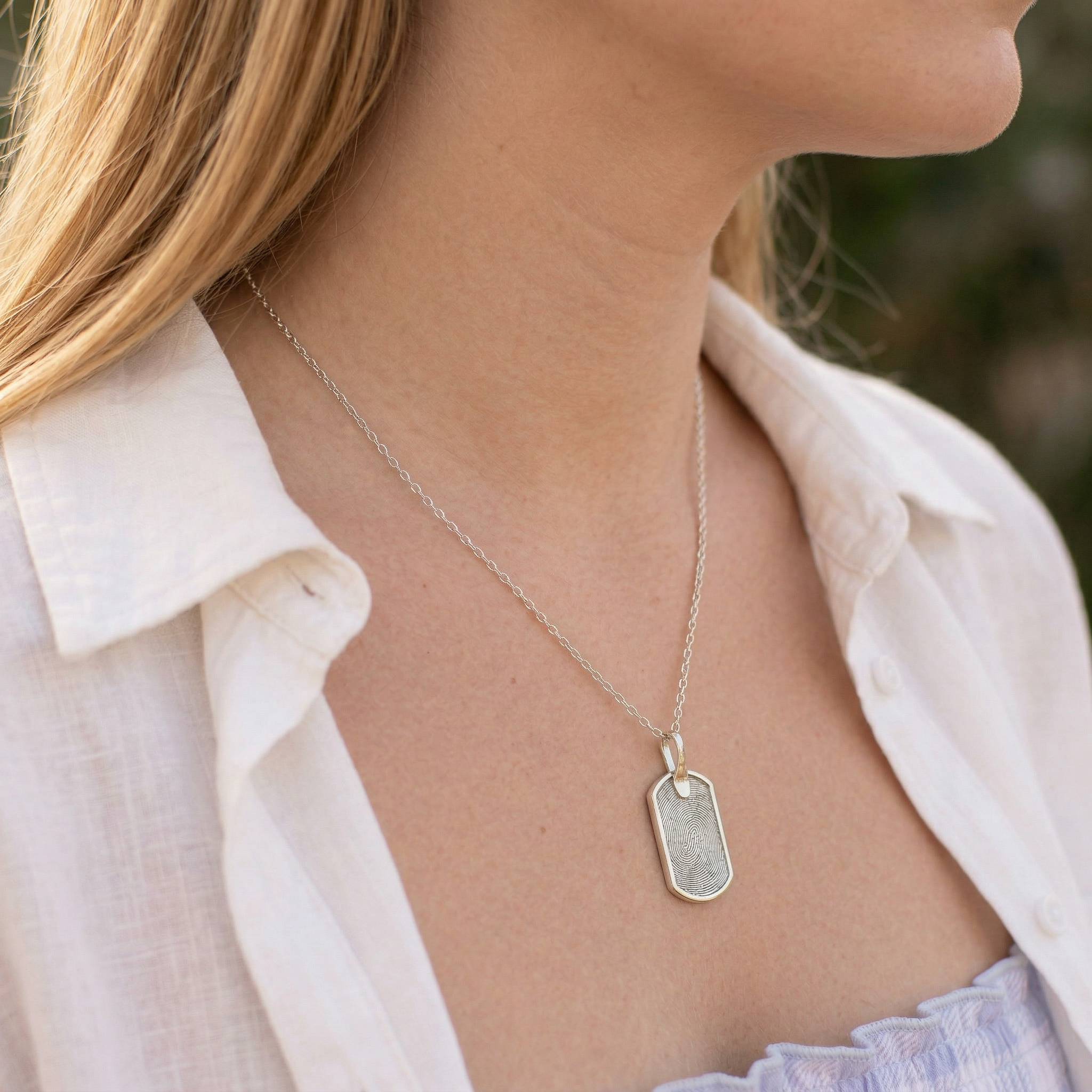 Pure Dog Tag Pendant – Silver