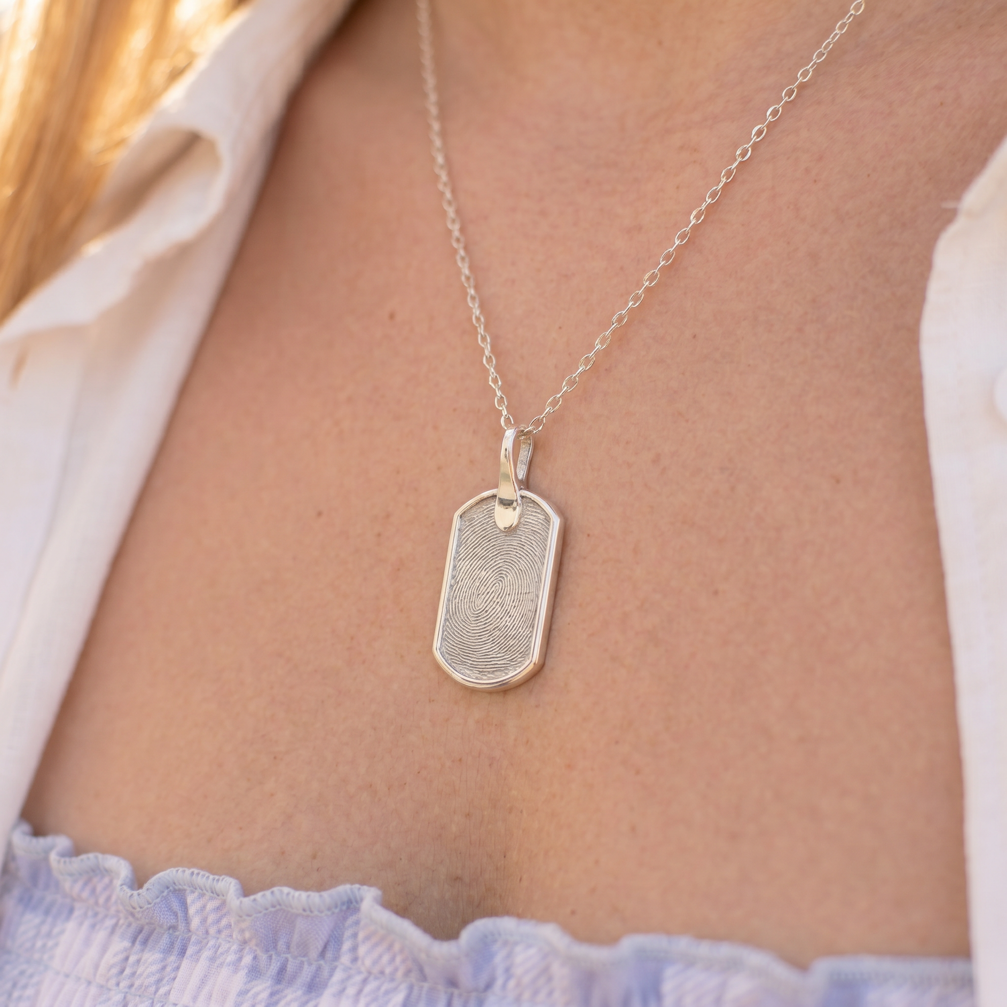 Silver Pure Dog Tag Pendant