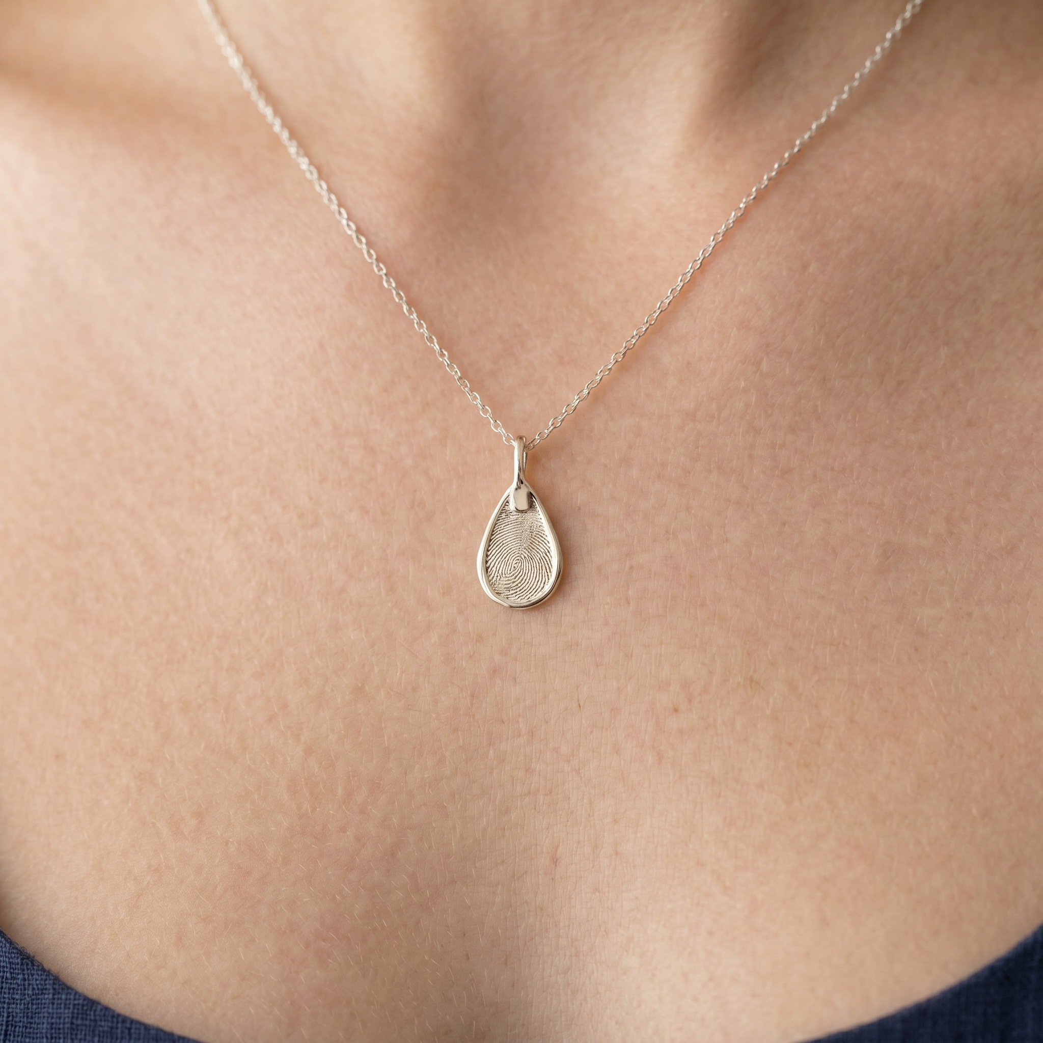 Silver Pure Tear Drop Pendant