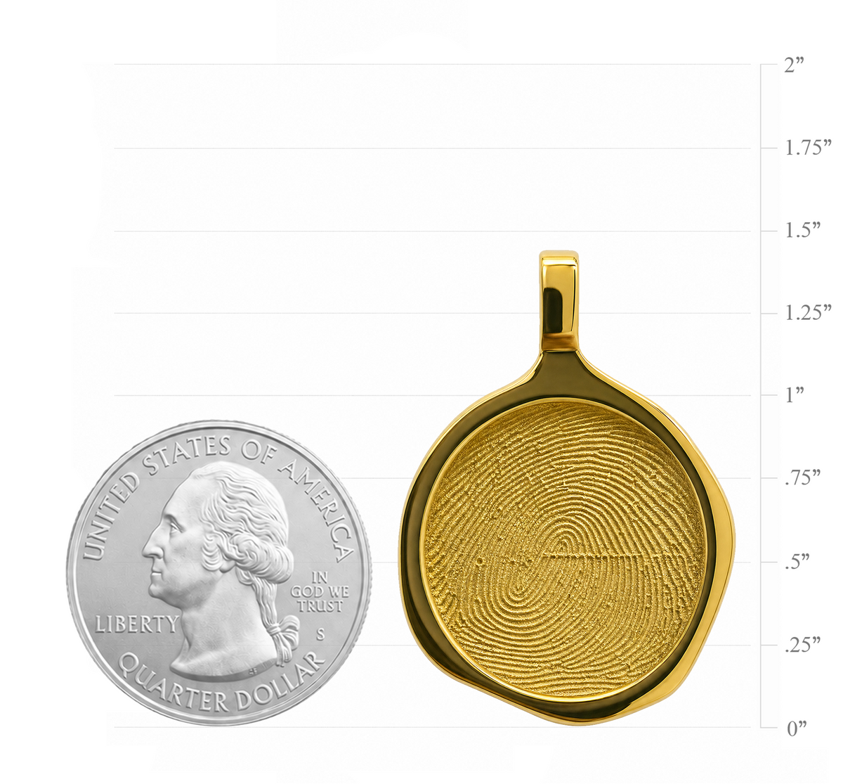 Small Retro Seal Pendant – Gold-Plated
