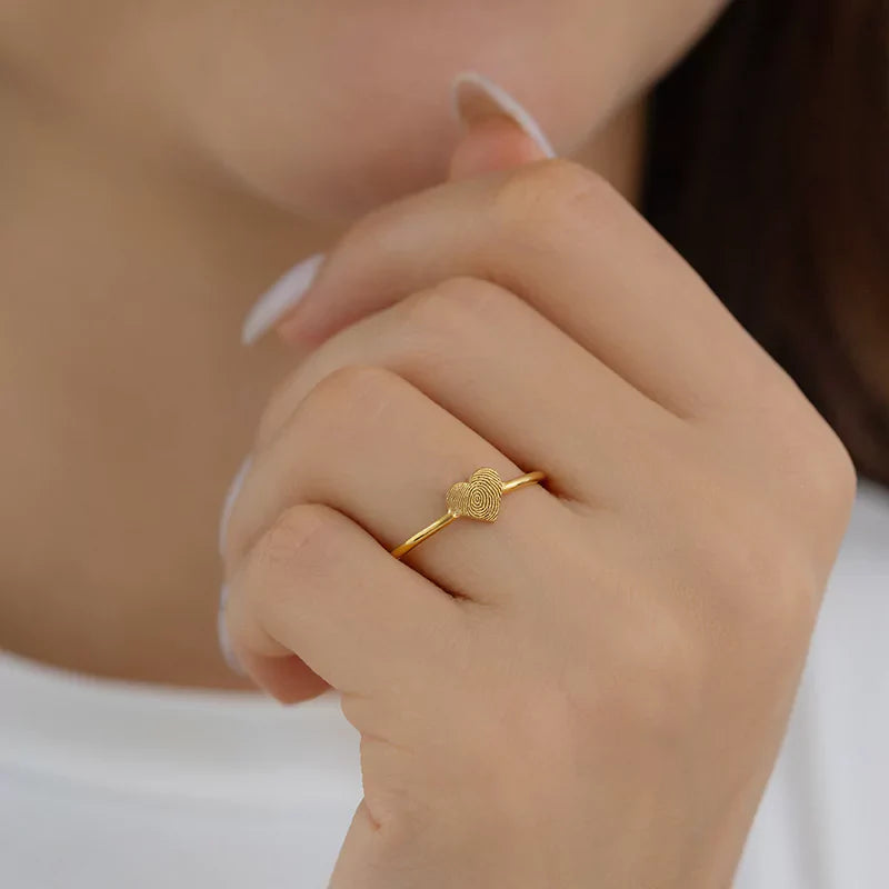 Heart Fingerprint Ring
