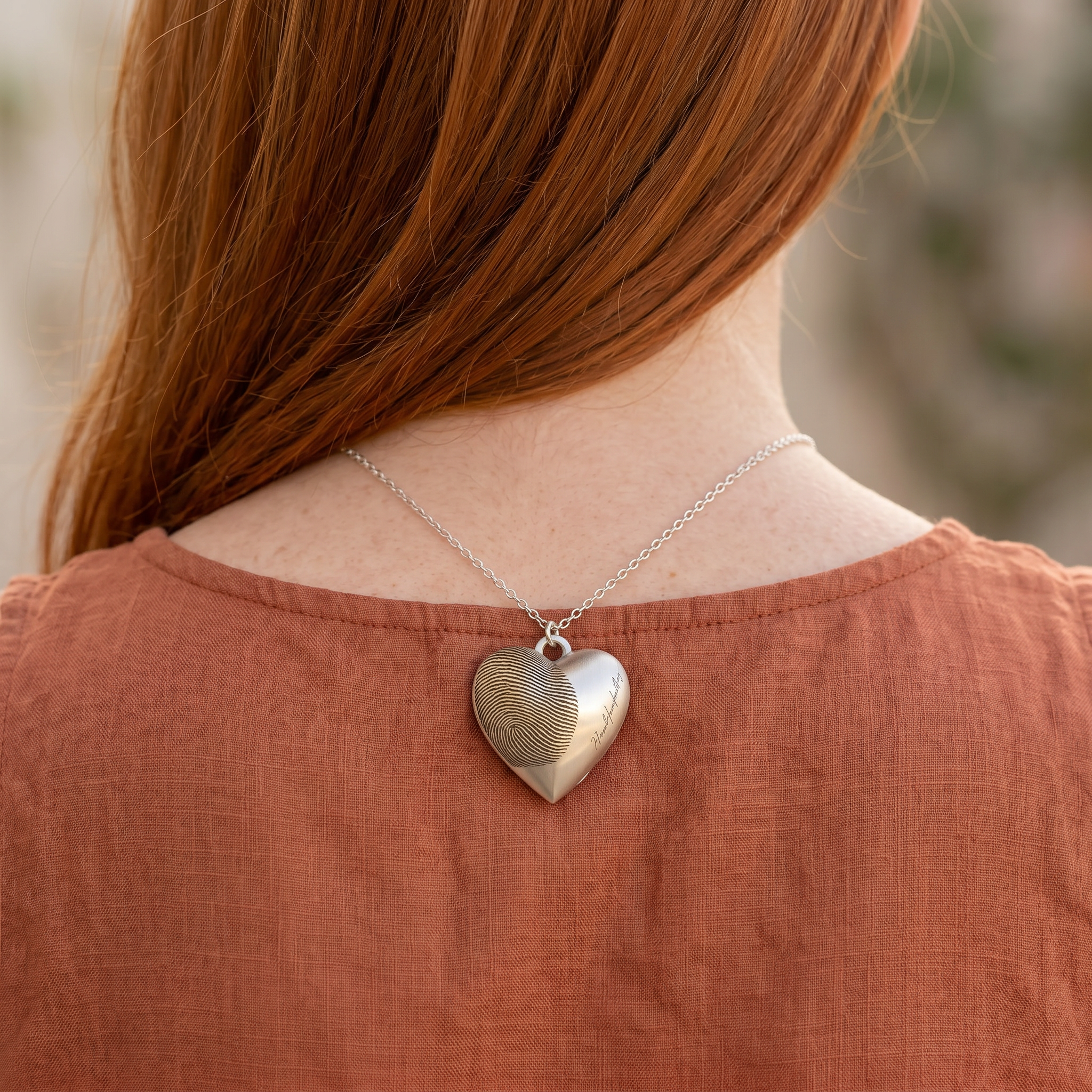 Heart Urn Pendant – Silver
